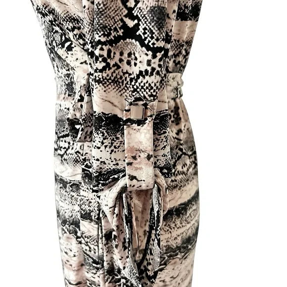 Calvin Klein Snakeskin Print Wrap Dress – Size S (2-4) - Picture 3 of 9